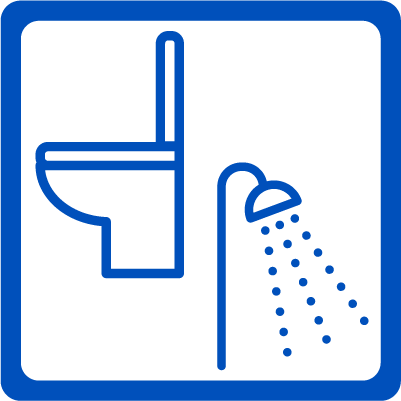 シャワー・トイレ完備